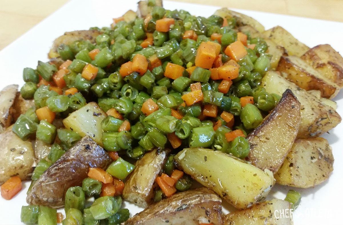 Judías verdes con patata y zanahoria